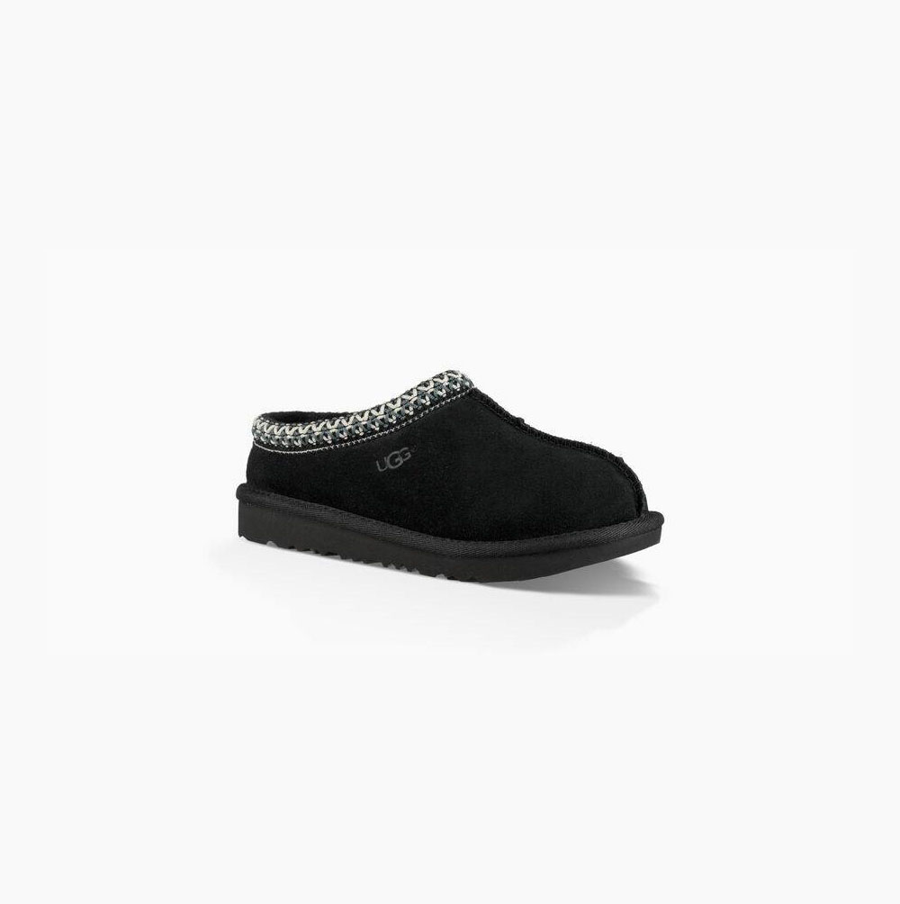 UGG Tasman II Black Slippers for Kids (OCKH12458)